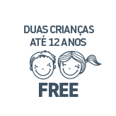 Duas crianças de até 12 anos grátis