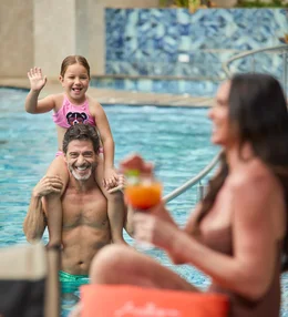 Família aproveitando o Jurema Vacation Club